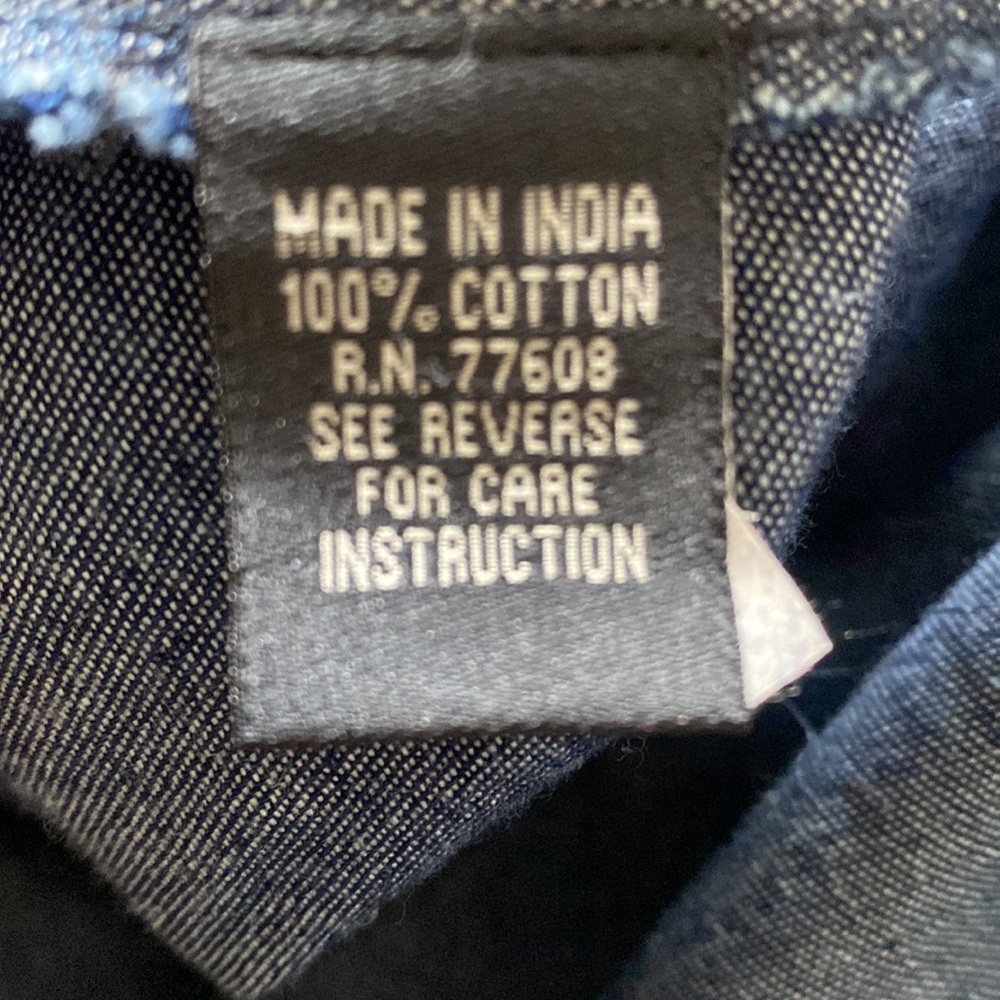 J. Peterman Indigo Blue V-Neck Maxi Dress - Picture 7 of 8